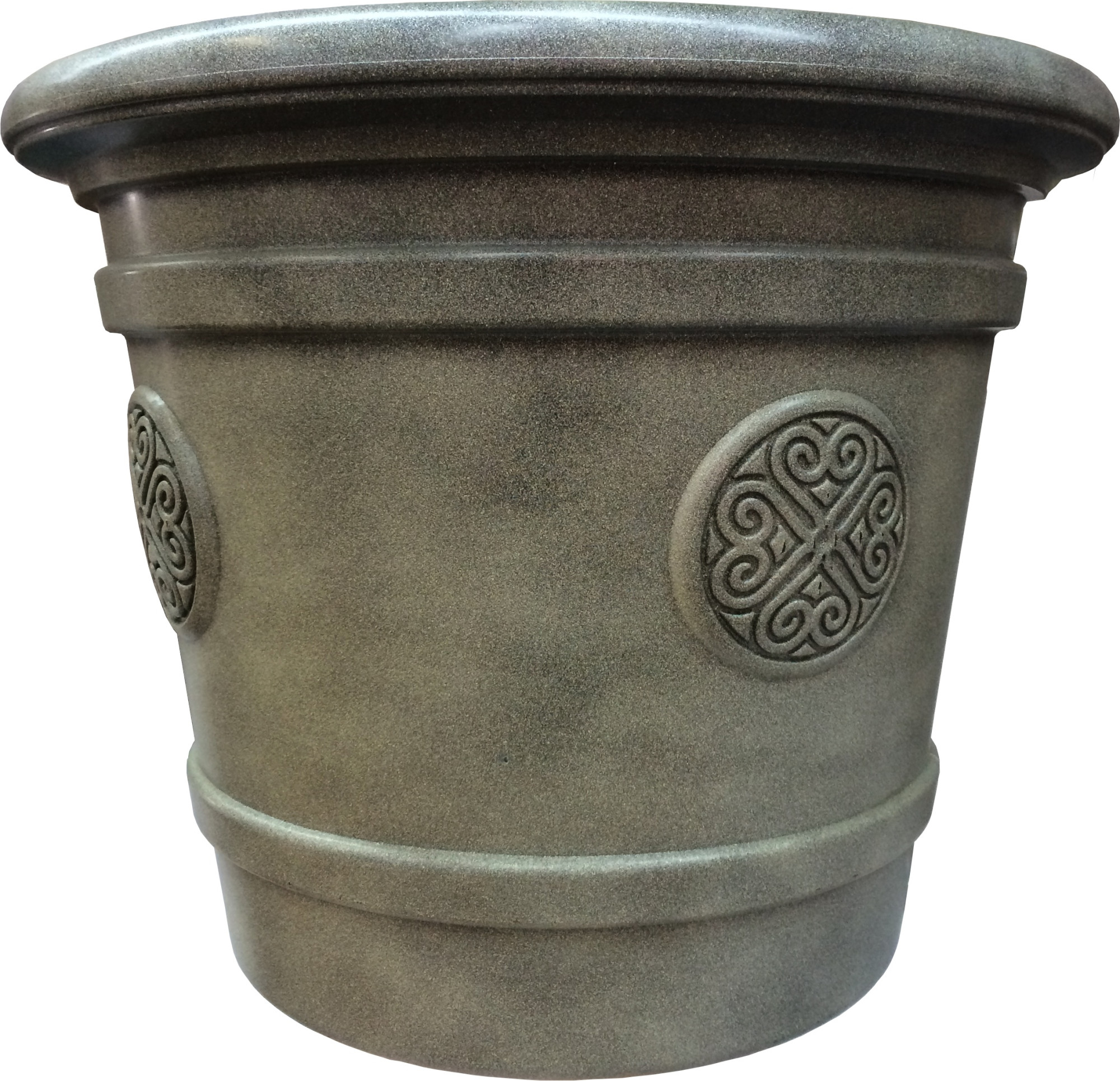 Е 81-9 Горшок-кашпо для цветов Medallion d=50 40 Л. Е81-9 Фисташковый Цветочная коллекция 