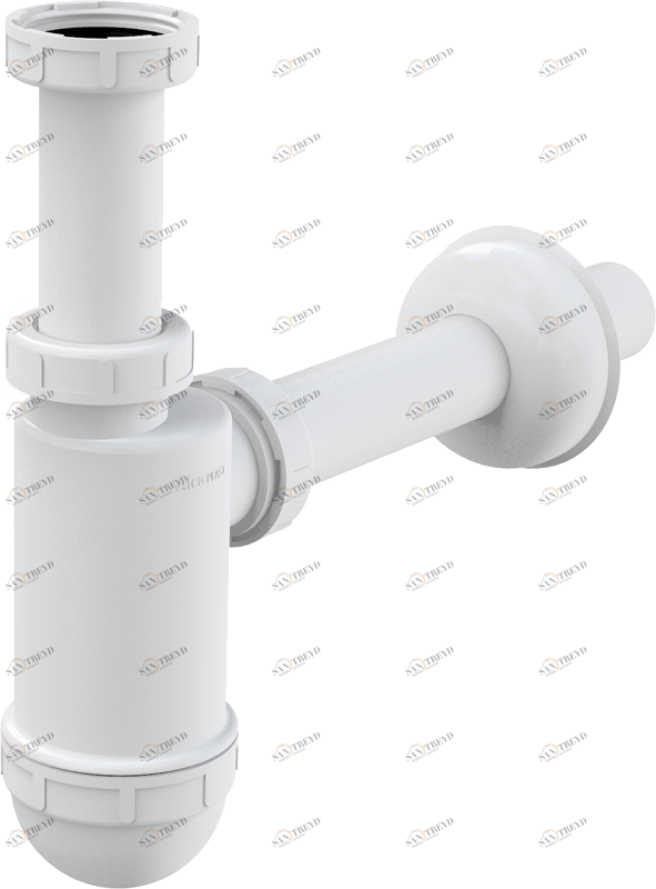 Сифон для умывальника DN32 c накидной гайкой 5/4" ALCAPLAST A430