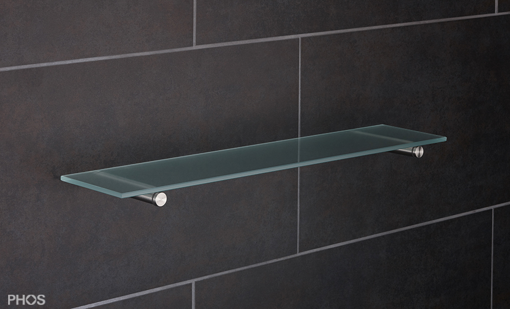 GTA16-120 Держатель стеклянной полки, длина 12 см PHOS 