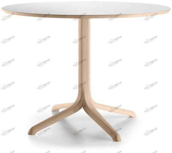 ALKI Круглый дубовый стол с основанием 4 звезды Jantzi sun-id-1500545