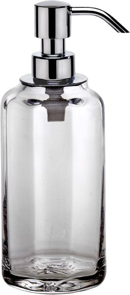 6607/CH-OPG-V5 Surya Crystal, дозатор высокий с помпой V5, цвет хром - прозрачное стекло
