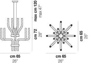 Vetreria Vistosi Подвесной светильник из дутого стекла Stardust sun-id-1365294 - Вид №4