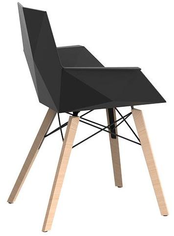 VONDOM Садовый стул из полипропилена с подлокотниками Faz wood 54294, 54294f - Вид №1