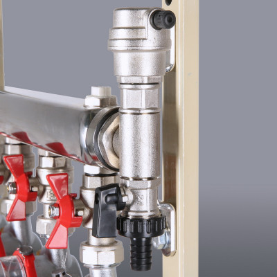 VT.GPA.06S04.R4 Узел этажный для поквартирного учета тепловой энергии с автоматическим регулятором перепада давлений Valtec 1", 4 вых., ввод справа  - Вид №5