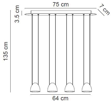 Alma light Металлический светодиодный подвесной светильник Led oval sun-id-1354924 - Вид №4