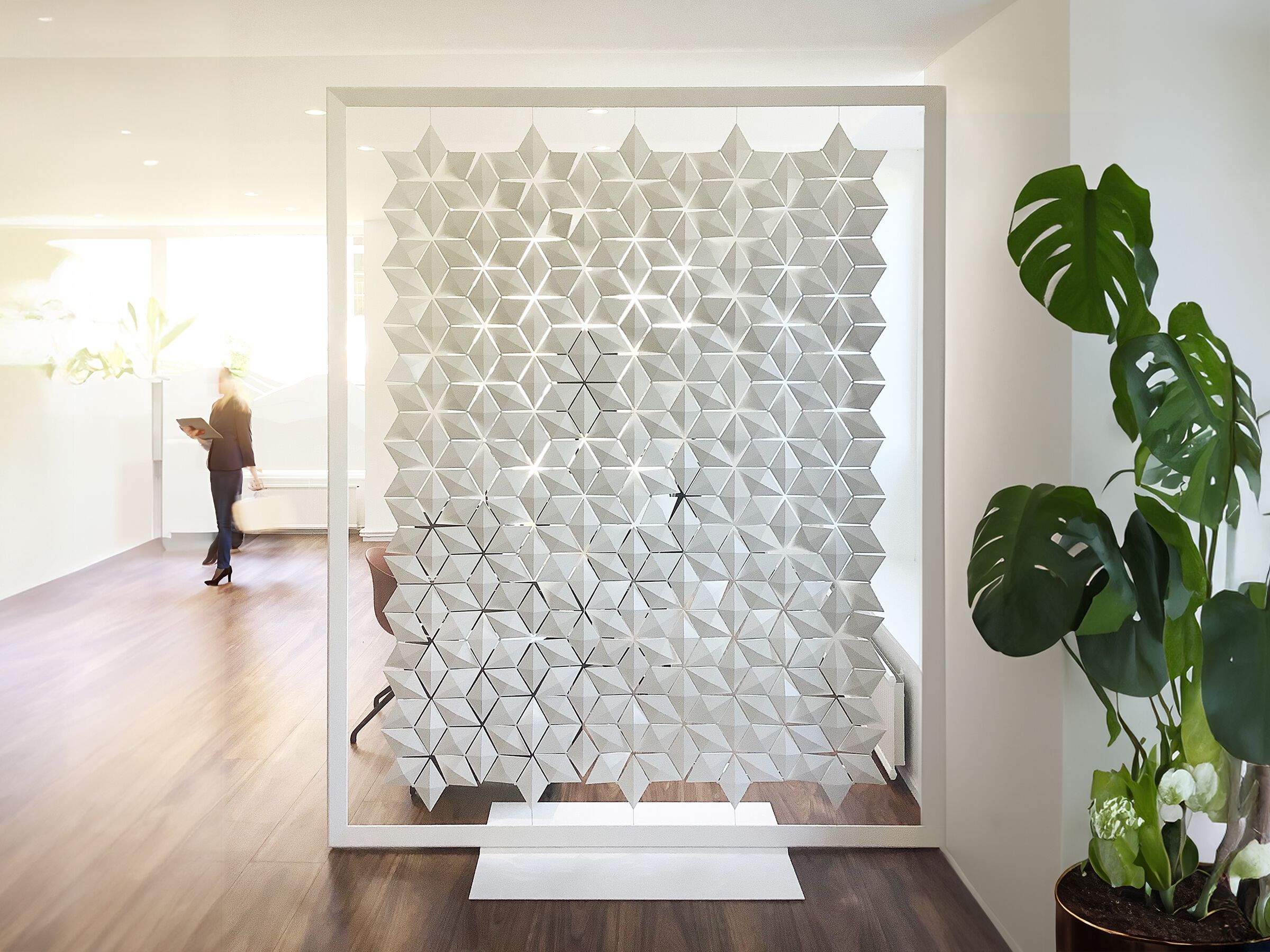 Отдельно стоящая перегородка bloomming FACET 204x260cm bianco ARCH-00070991