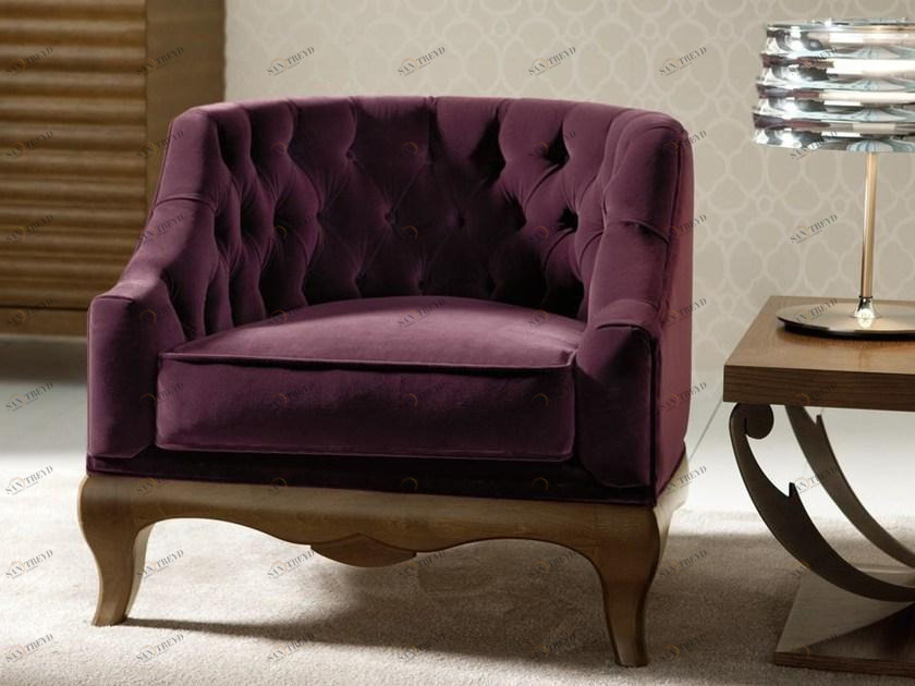 OPERA CONTEMPORARY Кресло из мягкой ткани с подлокотниками Margherita sun-id-1352457