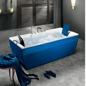 Ванна свободно стоящая с гидромассажем Kali Color Blue 180 см