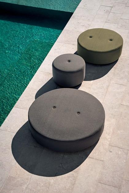 RODA Круглый садовый пуф из ткани Double sun-id-1364612 - Вид №4