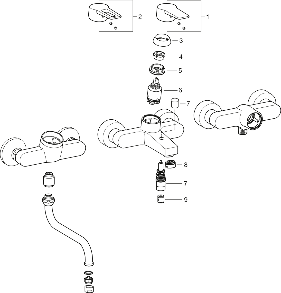 Oras 3860U Смеситель для душа 3860U Twista Хром  - Вид №4