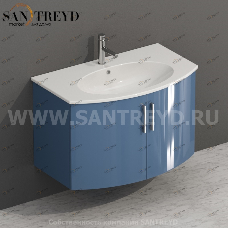 MDMA80Y084 Тумба с двумя створками 78 см синяя Globo 4ALL Италия Ceramica Globo