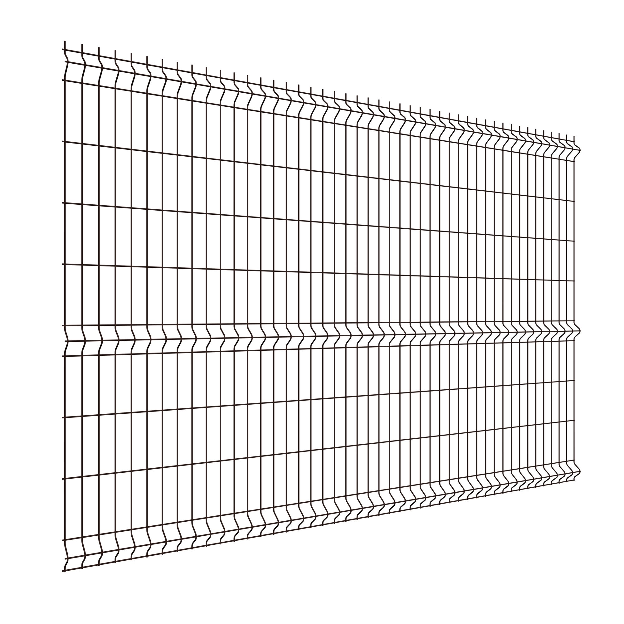 81990726 3D панель Light для забора 1.73х2.5 м оцинкованная сталь коричневый Santreyd 