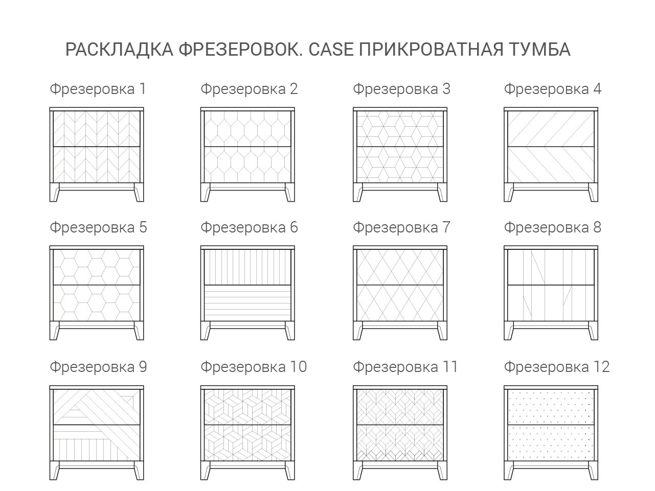 Тумбочка прикроватная для спальни с 2 ящиками синяя Case THE IDEA  210313 Синий  - Вид №7