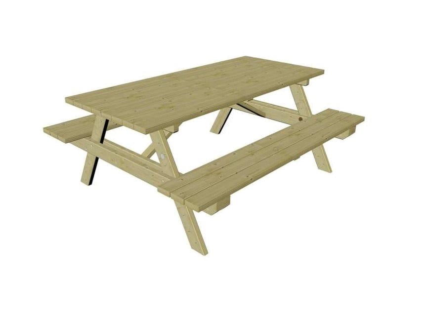 Деревянный стол для пикника с местом для инвалидов Pircher Double Face ARCH-00028617