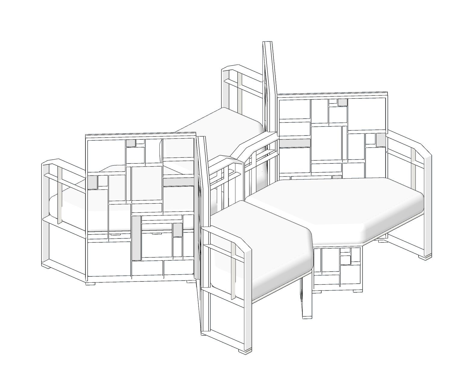 Латунное кресло с подлокотниками Galbiati Exclusive Interiors ARCH-00031287 - Вид №2