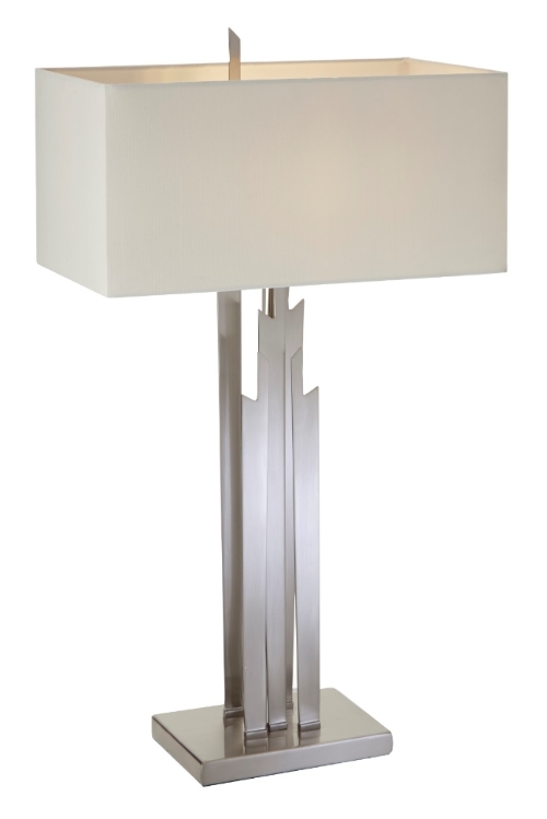 Настольная лампа Carrick brushed Lol от RVAstley Хром 50012 RVASTLEY ИНТЕРЬЕРНЫЕ 061951 Белый;хром  - Вид №1