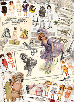 007414 Декупажная карта 21 x 29.7 см "Бумажные куколки мини" Чип-Арт 