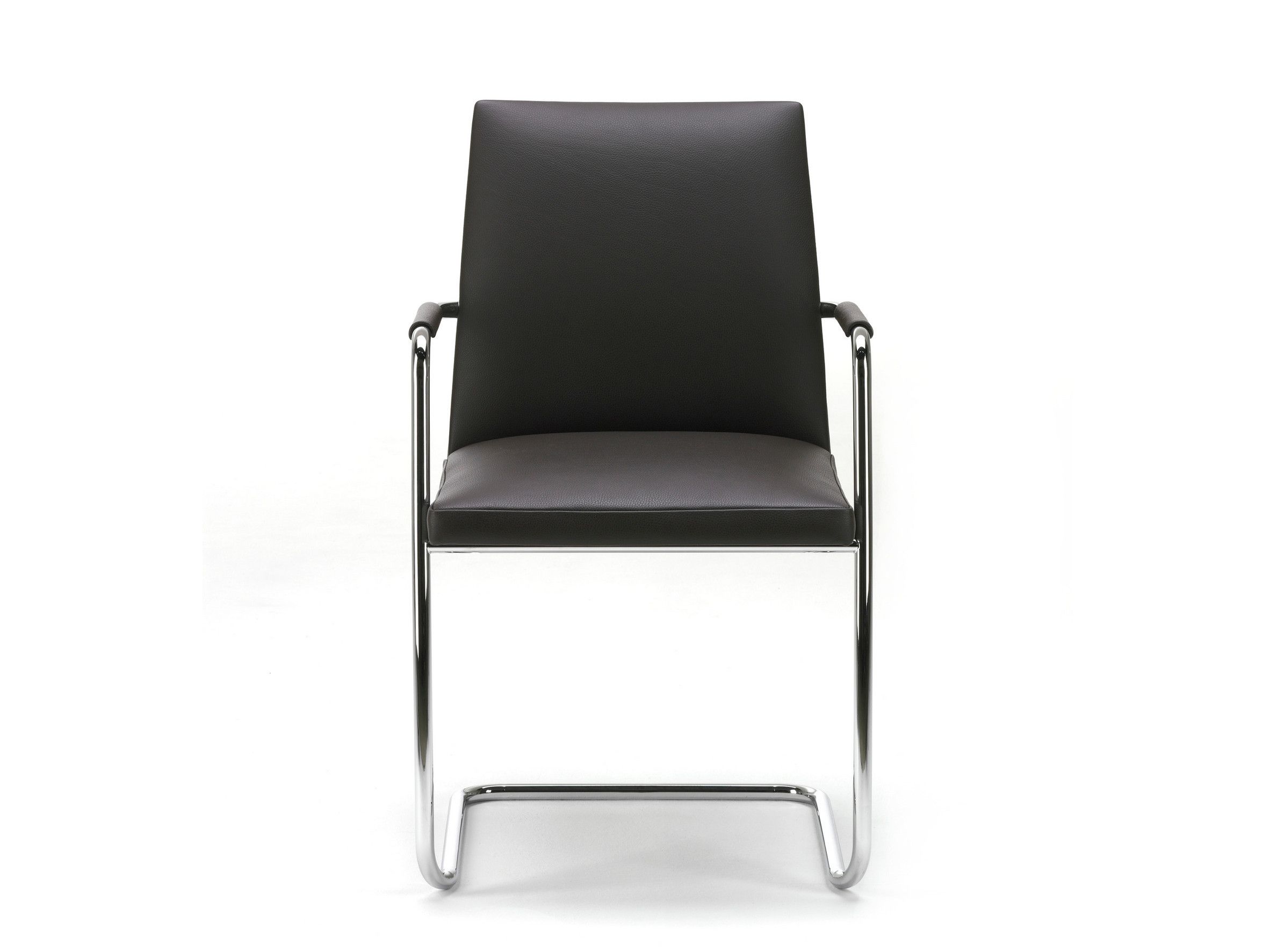 Кожаный консольный штабелируемый стул с подлокотниками Spiegels .pilot S ARCH-00084253 - Вид №1