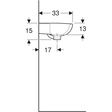 K91145000 Раковина Kolo Rekord с асимметричным переливом Geberit  - Вид №13