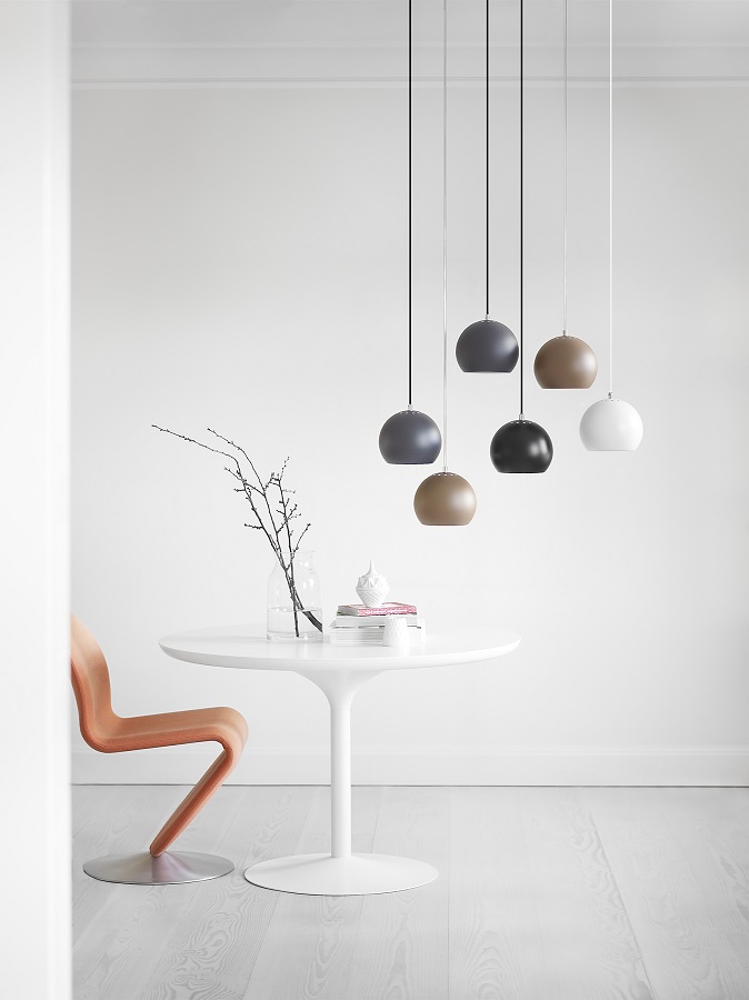 Лампа подвесная Ball, ø25 см, темный хром в глянце Frandsen 13709205001 - Вид №3