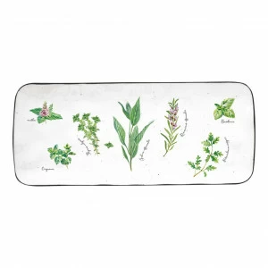 Блюдо фарфоровое прямоугольное белое Herbarium EASY LIFE HERBARIUM 00-3946367 Белый