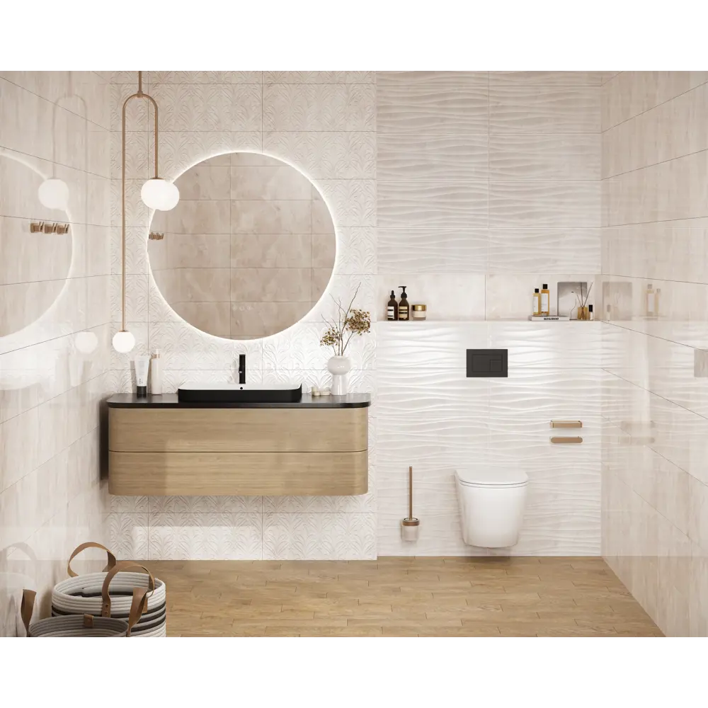 89231602 Плитка настенная Gracia Ceramica Deluxe 25x60 см 1.2 м² глянцевая цвет темно-бежевый STLM-0947610 - Вид №2