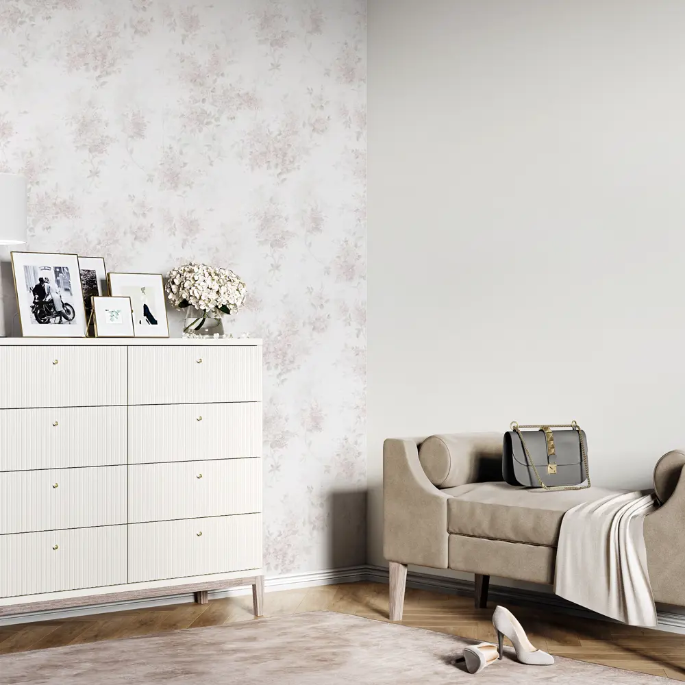 Обои флизелиновые Палитра Nancy белые 1.06 м PL71890-11 84659455 STLM-2189606  - Вид №3