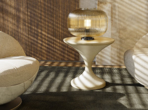 Круглый журнальный столик из стекловолокна