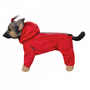 ПР0059237 Дождевик для собак DOG MODA красный девочка-4 Dogmoda