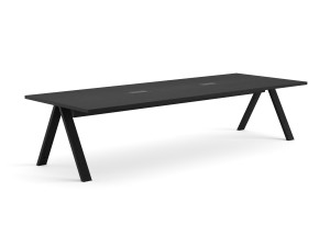 Деревянный стол для совещаний с системой люверсов