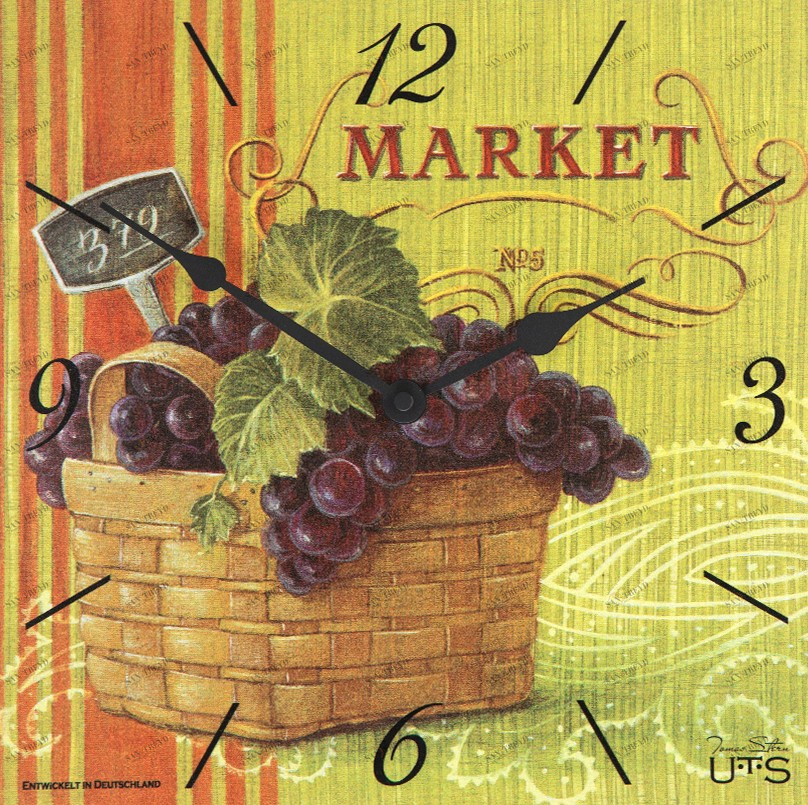 Часы настенные разноцветные квадратные Tomas Stern 6018 TOMAS STERN  00-3872708 Зеленый;коричневый;оранжевый;разноцветный 