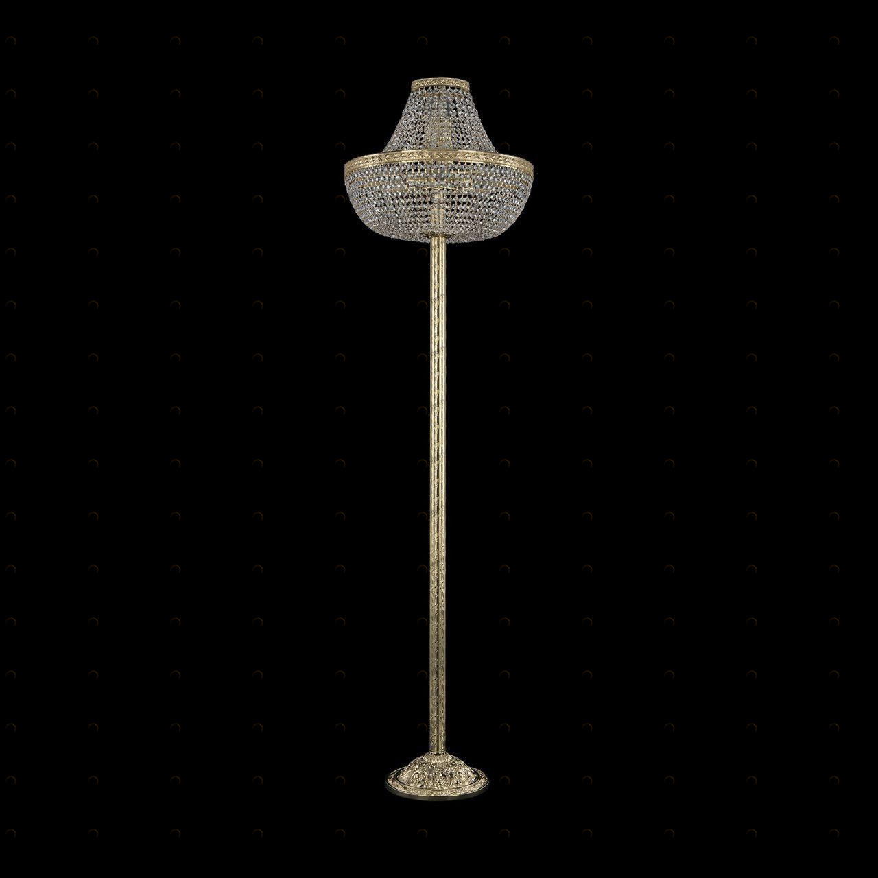 Торшер хрустальный на 8 ламп 172х45х45 см золотистый Bohemia Ivele 19051T6/H/45IV-172 G BOHEMIA IVELE ЭЛИТНЫЕ 00-3889512 Золото;прозрачный 
