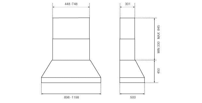 Настенный вытяжной шкаф из нержавеющей стали Bertazzoni ARCH-00070056 - Вид №2