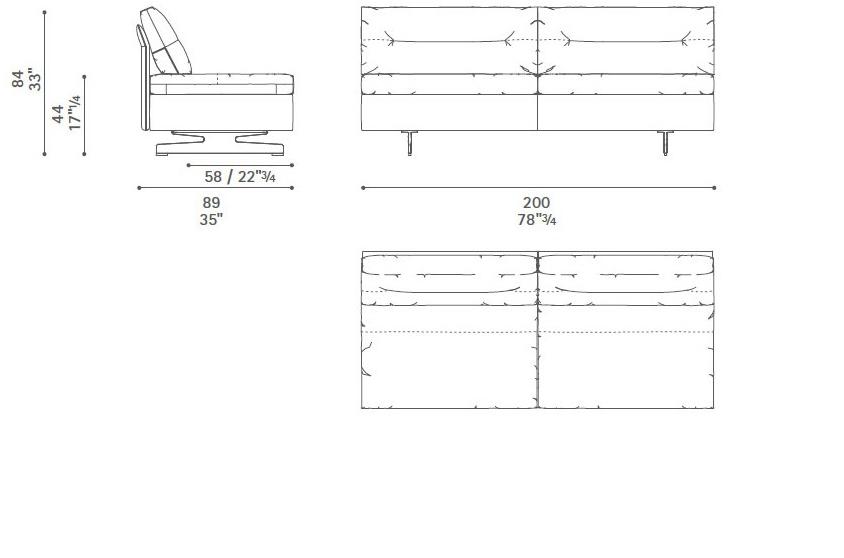 Poltrona Frau Модульный диван с журнальной полкой La collezione - divani e poltrone sun-id-1502655 - Вид №31
