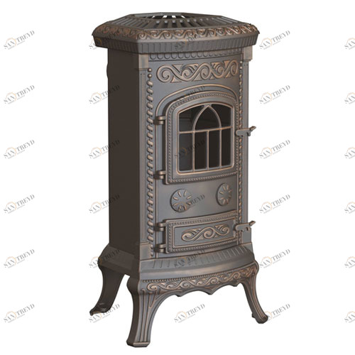 Чугунная печь NORDflam PLATO патина 4463