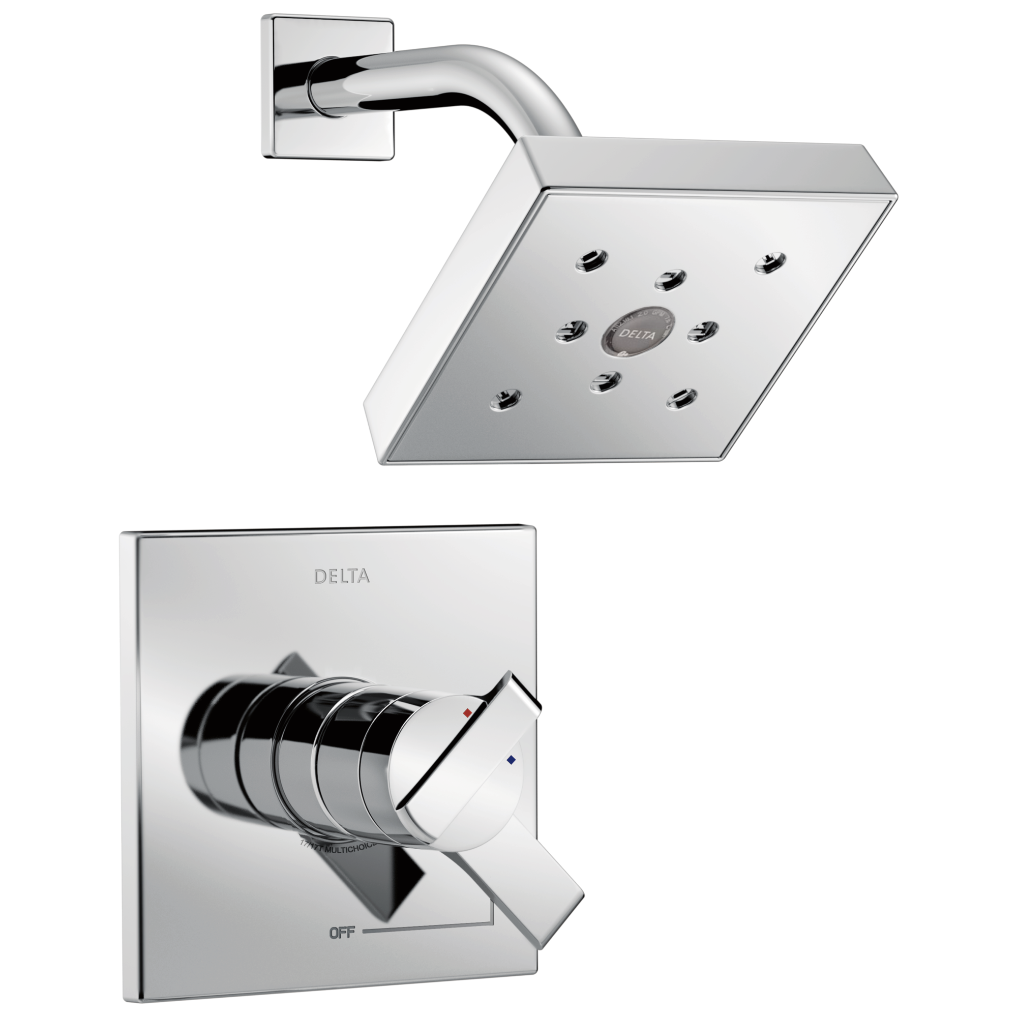 T17267 Накладка для душа Monitor® 17 серии H2Okinetic® Delta Faucet Ara Хром