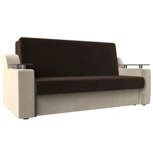 91779003 Диван Лига Диванов Сенатор 106442 172x93x110 см вельвет цвет коричневый STLM-1522941