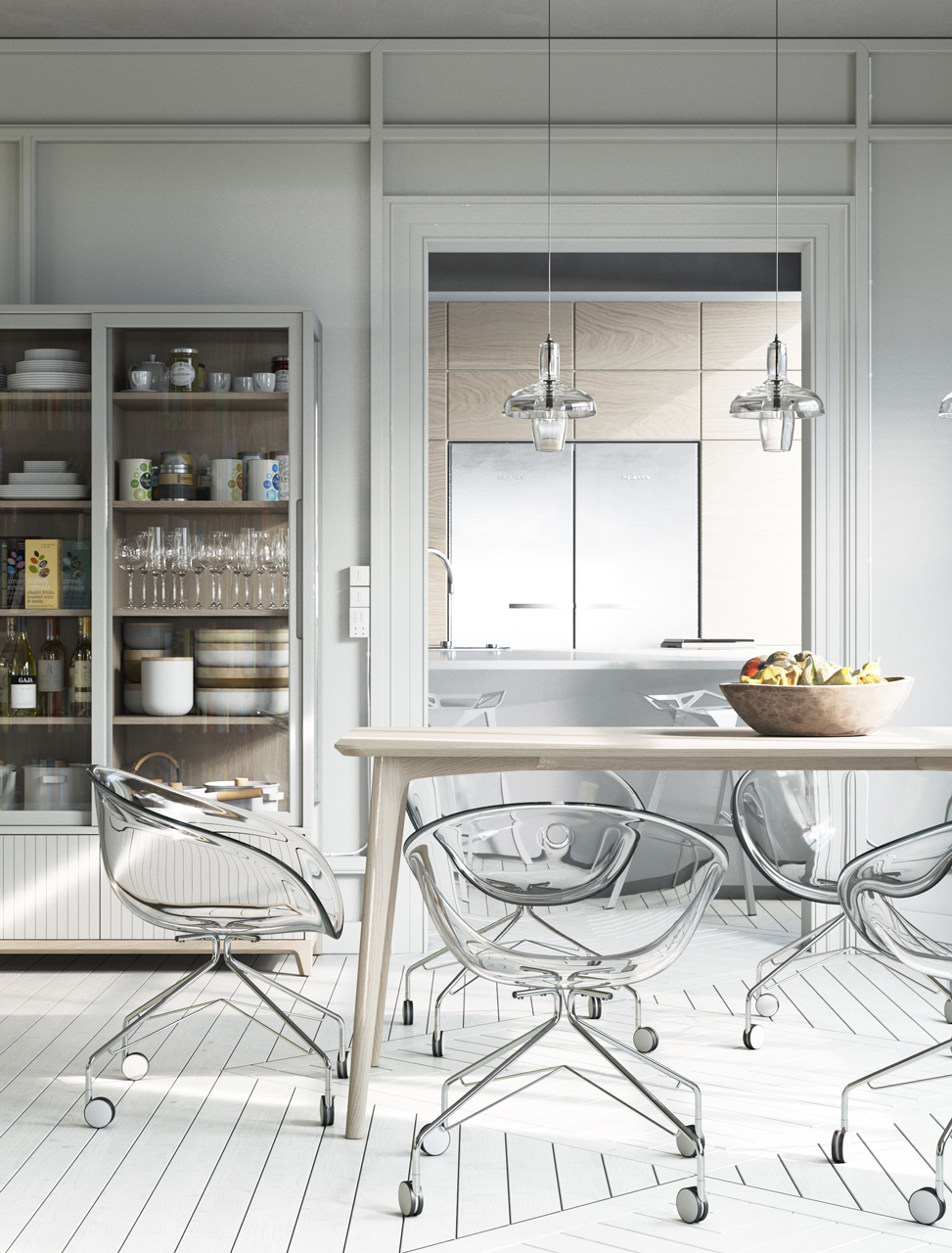 Обеденный стол прямоугольный беленый дуб 160 см Iggy THE IDEA  210047 Беленый дуб;бежевый  - Вид №3