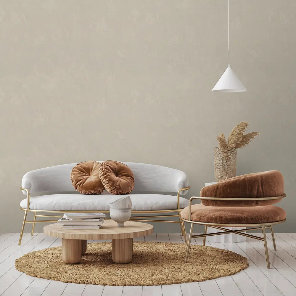 EURO DECOR Bengal - флизелиновые обои бежево-серые с тиснением 89347323 STLM-0828182 - Вид №2