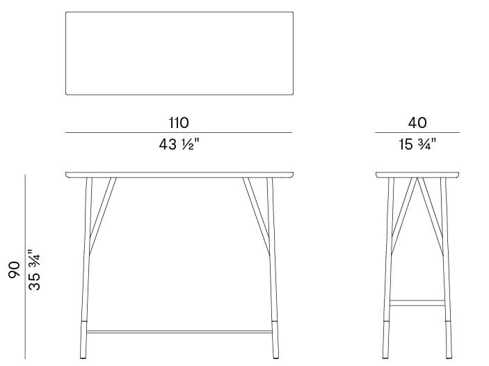 Прямоугольная консоль из бука Potocco Wood_Y ARCH-00080845 - Вид №4