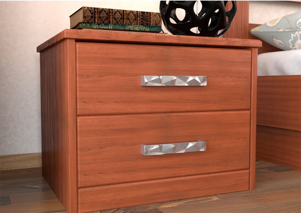 Тумбочка прикроватная для спальни с 2 ящиками коричневая "Парма" DREAMLINE ПАРМА 173540 Коричневый - Вид №3