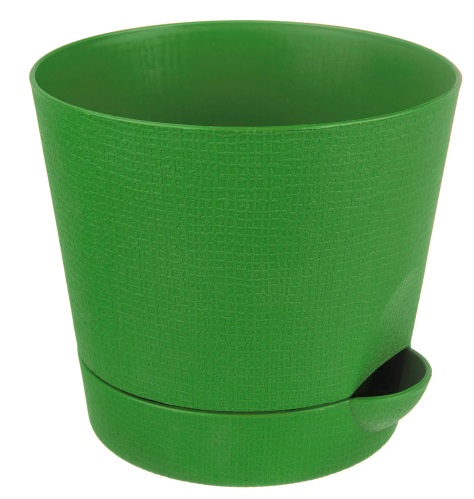 202-29 Горшок д/цветов с поддоном Le Parterre d=11.5 0.7 Л. Зеленый Цветочная коллекция 