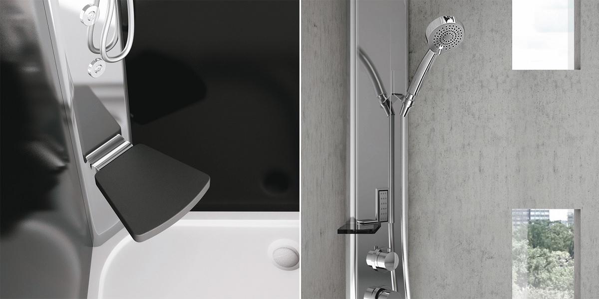 Душевая кабина угловая Sound COMFORT 100/80 см 1SDC6S5 Gruppo Geromin - Вид №2