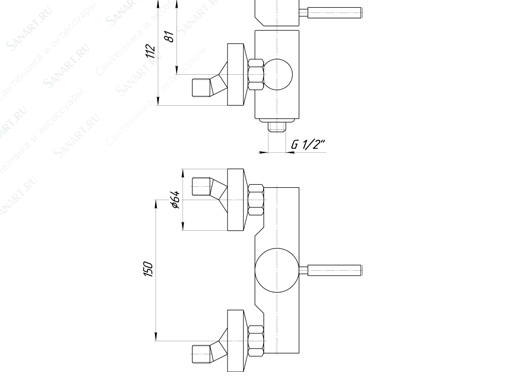 Смеситель MIGLIORE Fortis ML.FRT-5238.CR для душа  - Вид №1
