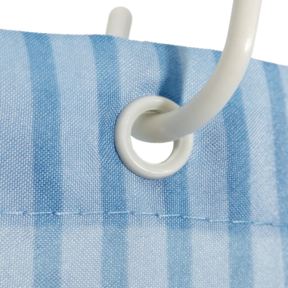 Штора для ванной Swensa Rapla 240x200 см полиэстер цвет голубой SWC-90 STLM-2054995 - Вид №4