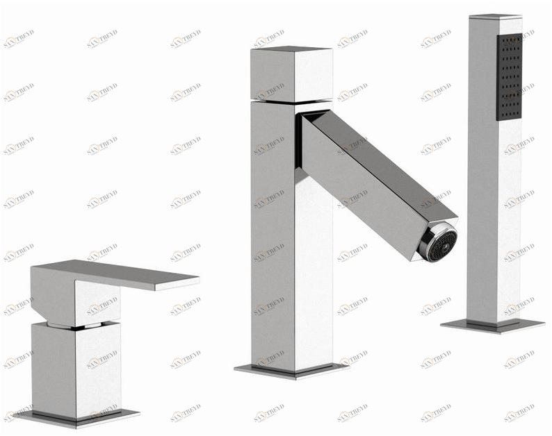 Remer Rubinetterie Комплект для ванны однорычажный led Q-color Qr 07