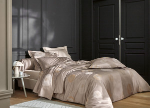 COCO_A_200 КПБ 200/220 прост 280/320 2 нав 50/75 сатин жаккард 460TC (в подарочной коробке) Blanc des Vosges