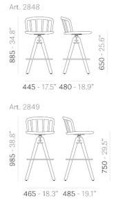 Высокий поворотный стул на Ясеневом окуне