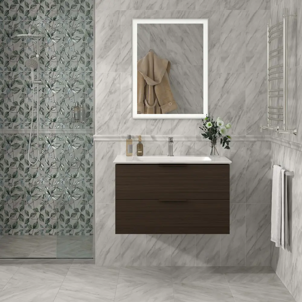 Декор настенный Kerama Marazzi Кремона VT/A587/7234 20x50 см матовый цвет белый зеленый синий 87653956 STLM-2103506 - Вид №3