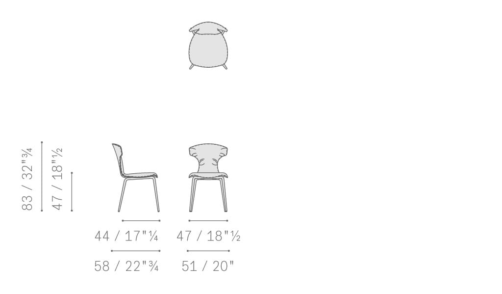 Мягкий стул из ткани Poltrona Frau коллекция-столы и стулья ARCH-00067723 - Вид №15